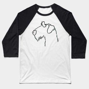 Airedale Terrier silhouette outline Baseball T-Shirt